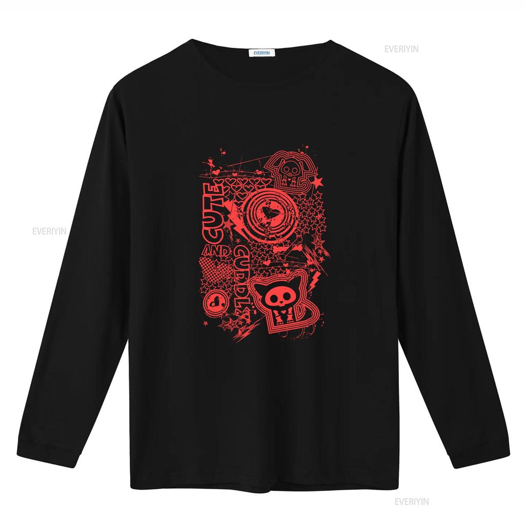 Skelanimals Niedlich Und Kuschelig Rot Vintage Verblasste Haustier-Icons T-Shirt vintage Gewaschen Weich Leicht Dehnbar Oberteil Für Den Alltag