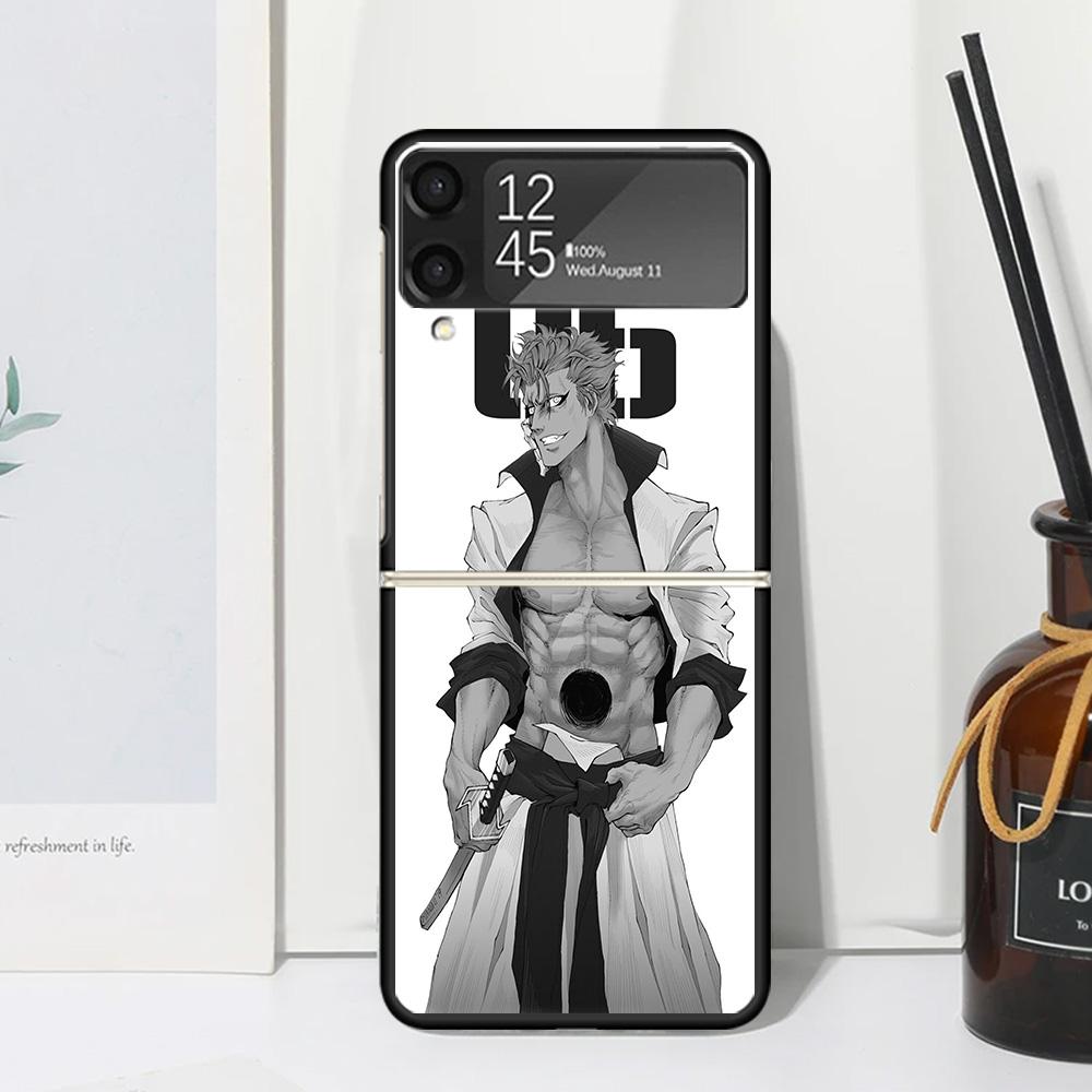 Grimmjow 6 Bleach Phone Case Cover for Samsung Galaxy Z Flip 7 6 5 4 3 5G Flip3 Flip4 Flip5 ZFlip6 ZFlip7 Black Fundas Galaxy Z