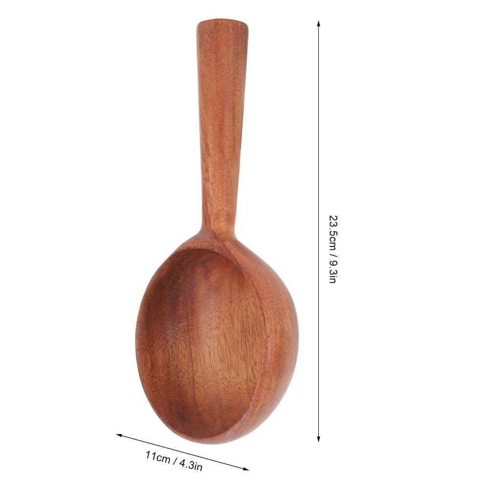 Solid Wood Wooden Ladle Multifunctional Wooden Serving Spoon Tablespoon Wooden Water Ladle  Cooking