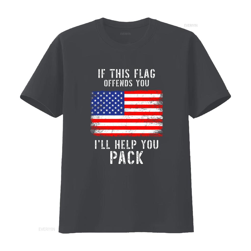 Usa Vet Patriotic American Flag T Shirt If This Offends You Ill Help Pack Design Vintage Slightly Versatile Soft
