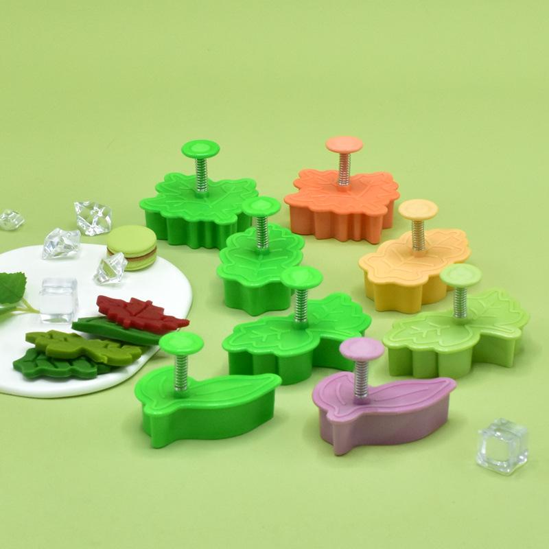 4 STÜCKE Grünes Blatt Ausstechformen Formen Weihnachtsbaum Kunststoff Backform Fondant Gebäck Dekor Keks Ausstecher Stempel Küchenwerkzeuge