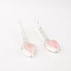 Natural Rose Quartz Gemstone 925 Sterling Silver Jewelry Handmade Earrings 2.3" EE-166-28