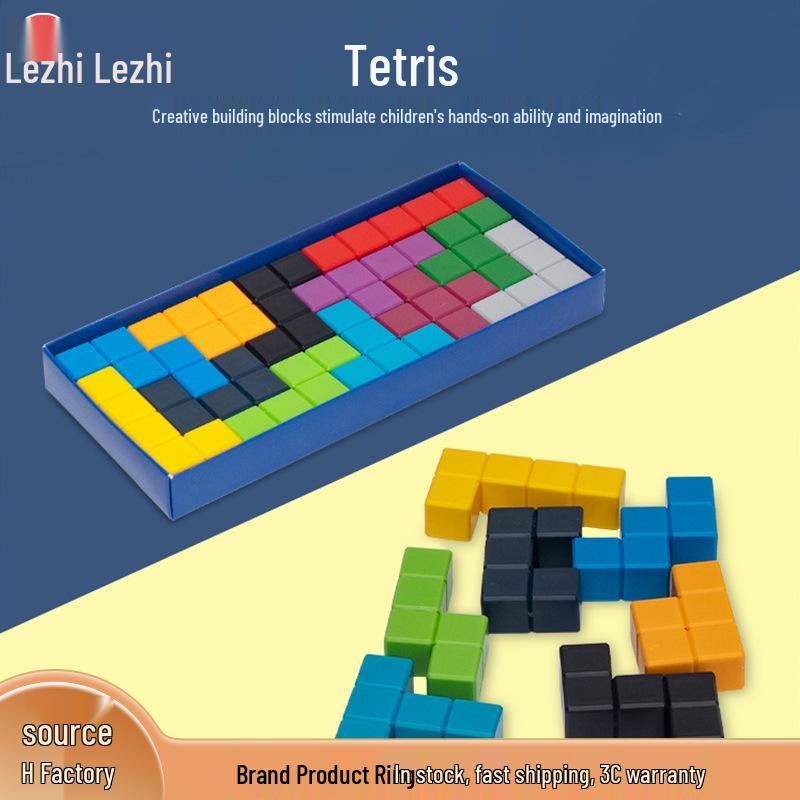 Eco-Friendly Educational Tetris Puzzle Blocks Toy for Parent-Child Interaction 195x88x22 mm