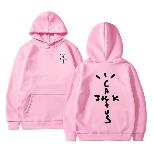 Cactus Jack Swag Alphabet Print Hooded Sweater Women's Hooded Sweatshirt Casual Pullover
