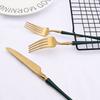 Black Gold Matte Cutlery Set 18/10 Stainless Steel Dinnerware Knife Fork Spoon Dinner Set Kitchen Flatware Tableware Set