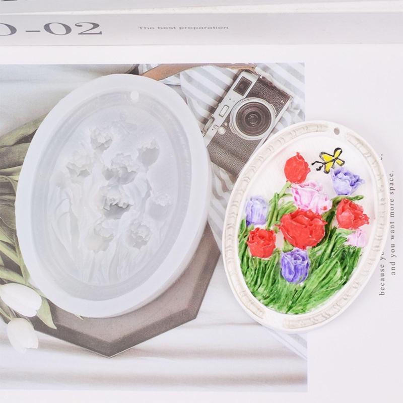 Silicone Candle Moulds Flower Shaped Soap Molds Hand-Making Supplies Non-stick Silicone Material for DIY Hand-Making