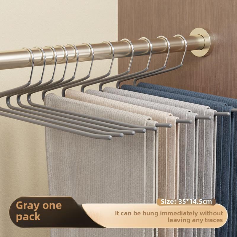 3 Pcs Non-marking Trouser Clip Non-slip 2 Shaped Z Wardrobe Built-in Goose Type Trouser Hanger for Home Use Hanging Trouser Hanger