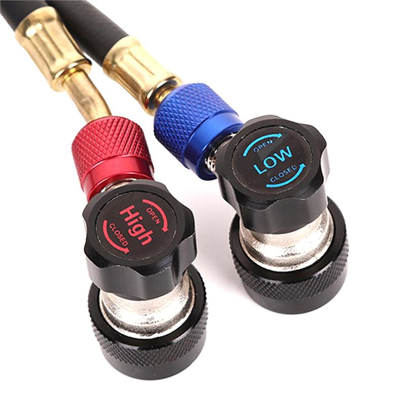 4X R134A A/C AC Compressor R-134A Manual Quick Coupler Adapter Air Condition 1/4 SAE Connectors Accessories Photo Color