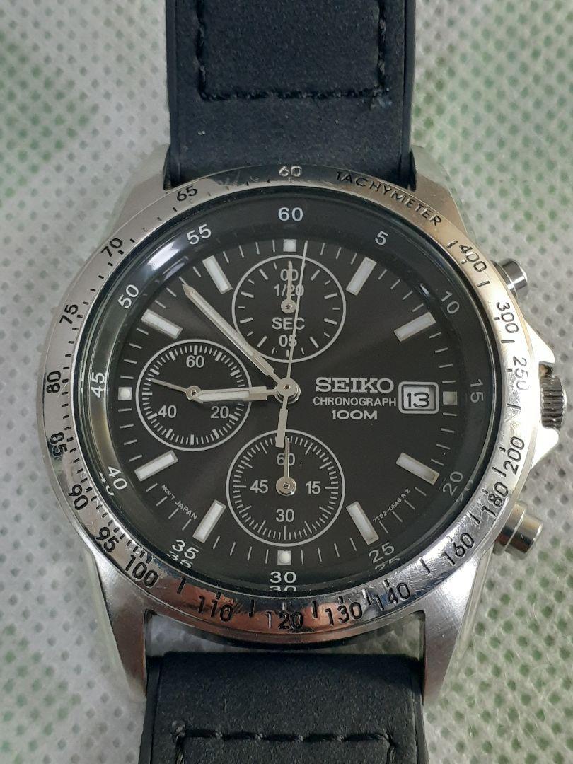 

[USED] SEIKO Chronograph 100M Water Resistant Black