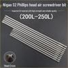Nigao S2 Steel Magnetic Phillips Head Screwdriver Bit for Electric Drill, Extended Size 200L/250L/300L