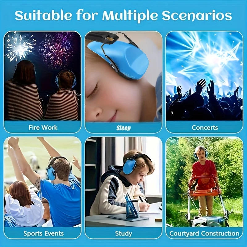 Noise-reducing Earmuffs Children's Learning Drum Set Noise-reducing Head-mounted Earmuffs Airplane Sleeping Earmuffs