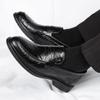 Fashion2024 Newly Men Black Slip-On Leather Shoes Soft Anti-slip Driving Shoes Man Spring Moccasins Social Flat Dress Formal Wear Shoes