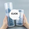 1pc Adjustable Height PVC Makeup Brush Holder Display Storage Cup Organizer with Lid