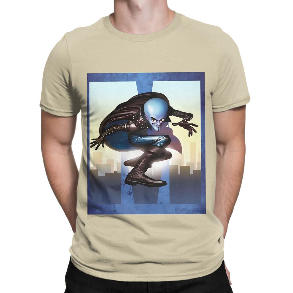 Art Megamind Poster Painitng Novelty 100 Cotton Tshirt Megamind Vs The Ddoom Syndicate Tees Tops For Unisex