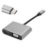 Adapter TypeC Hub To VGA HDMI DVI Displayport3.1 Ethernet Converter Dock 4K Resolution(Gray )