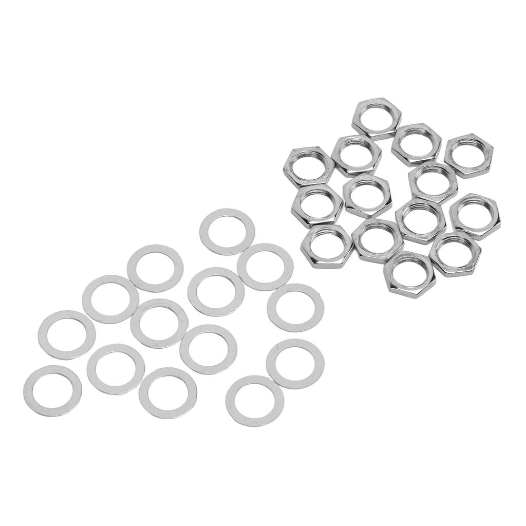 Nut Washer Kit Instrument Socket Connector Fasteners for Electric Guitar Bass M9 Female Thread