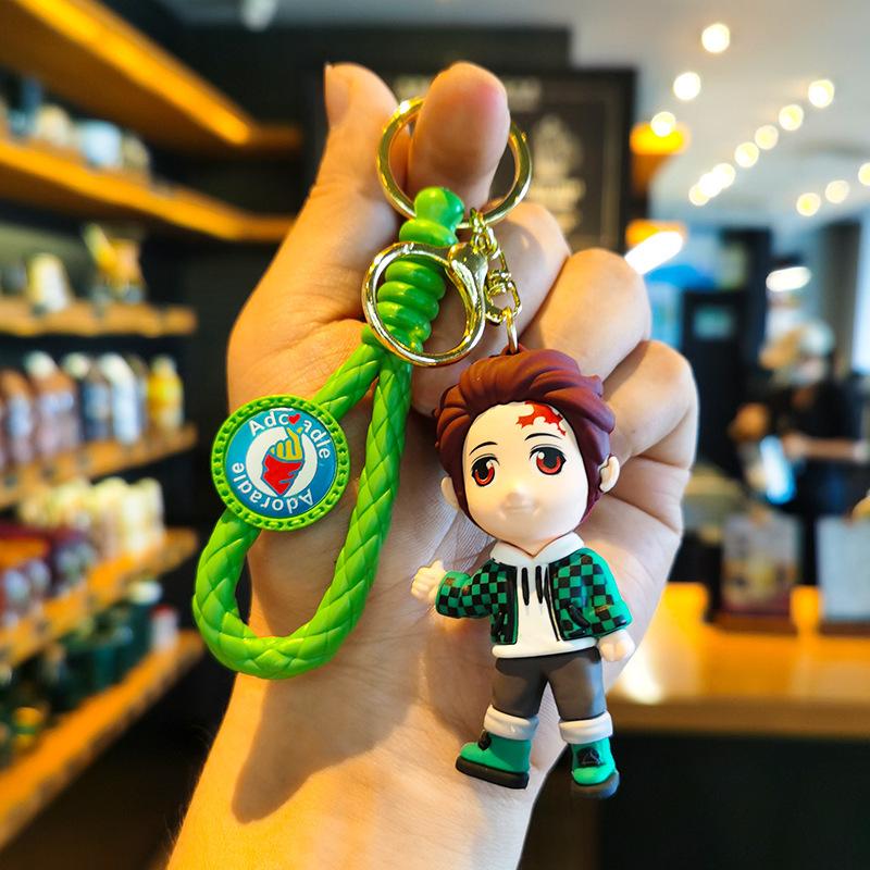 

Animation Demon Slayer: Kamado Tanjiro Sword Bracelet Key Ring Car Adorable Bagpack Pendant Jewelry Pouch Attachment Key Ring