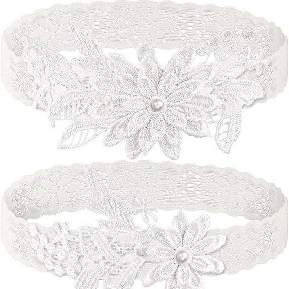European & American Bridal Chiffon Flower Rhinestone Garter