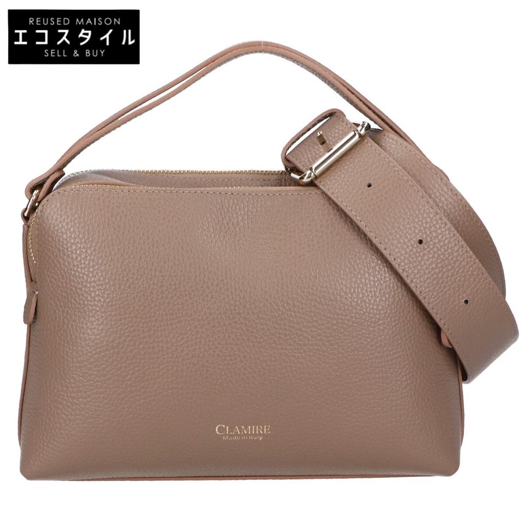 CLAMIRE [Excellent Condition] Collina Piccola Leather 2-Way Shoulder Bag Handbag BrownUsed
