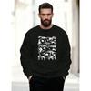 Men's Dinosaur Skeleton Print Casual Crewneck Sweatshirt