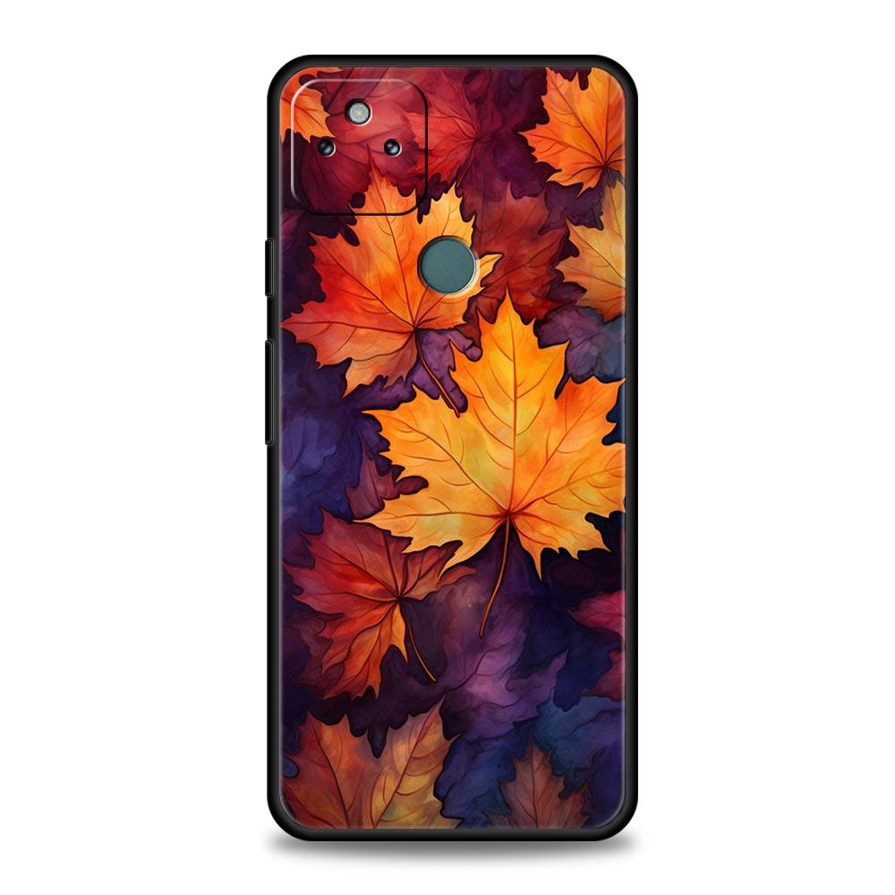 Phone Case Cover for Google Pixel 10 9 8 7 6 7A 6A Pro Shockproof Soft TPU 10 9 Pro XL Shell Capas Fundas Colorful Leaves Coque