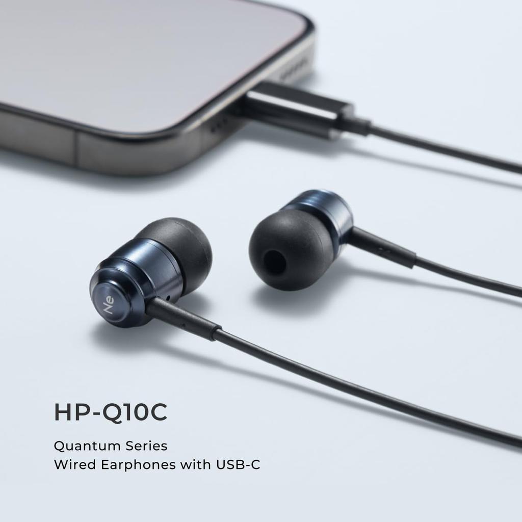 RADIUS Connection Earphones Canal Earphones Type C Remote Control with Microphone HP-Q10C USB-C USB-C Type-C Hands-free HP-Q10CB (Blue)