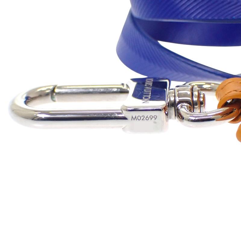 LOUIS VUITTON  M02699 Bag charm Orange/Navy leather Women