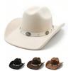 Jazz Top Hat, Belt Decoration, Western Cowboy Hat, Knight Hat, High-quality Woolen Spring and Summer Straw Hat
