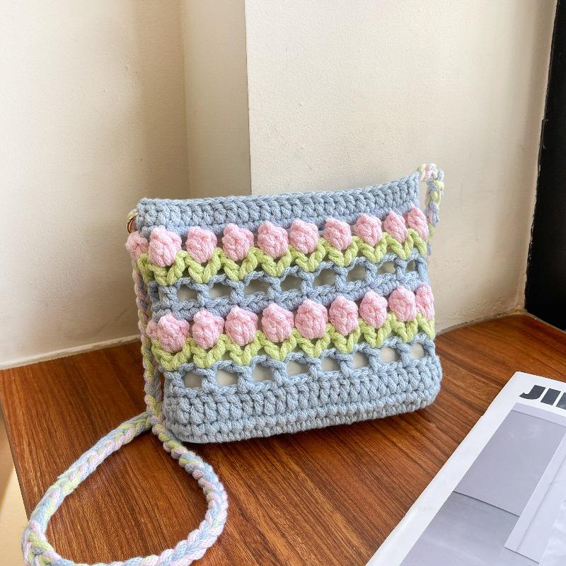 Regnbågstulpan DIY-kit: Handstickad Sommar Dopaminväska - Axel/Crossbody