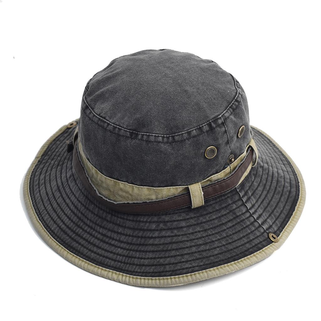 Spring Cotton Solid Bucket Hat Fisherman Hat Outdoor Travel Sun Cap For Men And Women