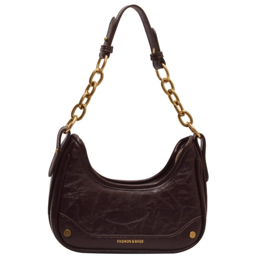 Premium Tasche Damen 2025 neue Textur Nische Schulter Unterarm Halbmondtasche Frühling und Sommer Retro vielseitige Umhängetasche