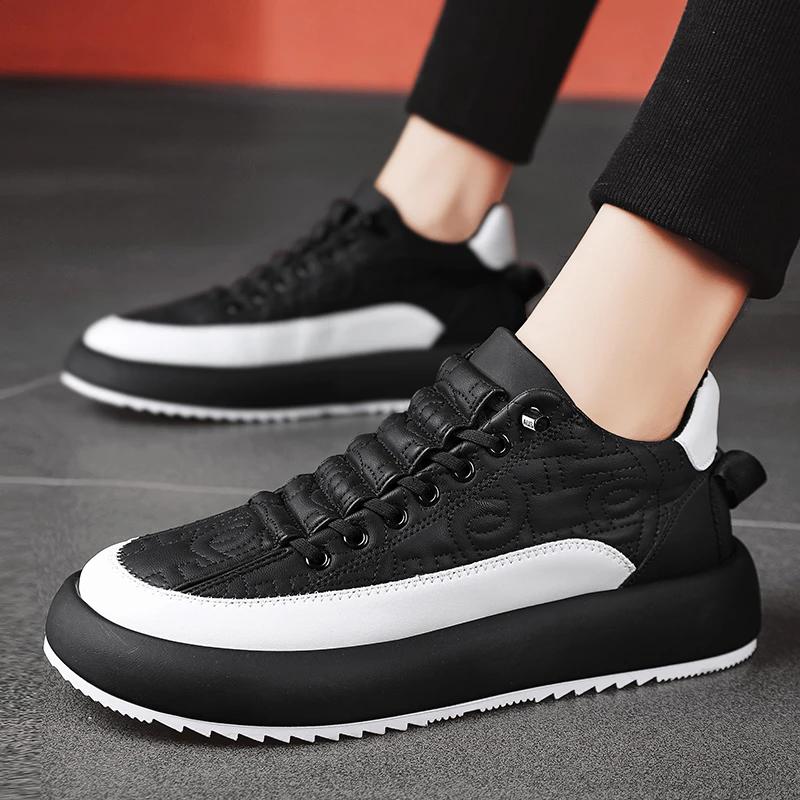 Herren Vulkanisierte Sneaker Schuhe Tennis Sport PU Slip-on Mix Farbe Hohe Qualität Skateboarding Laufschuhe Lässig Für Herren Winter