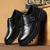 Fashionable Men Casual Leather Thick Bottom Shoe Outdoor Antiskid Walking Shoe Fashion Designer Leather Comfy Soft Soled Loafers