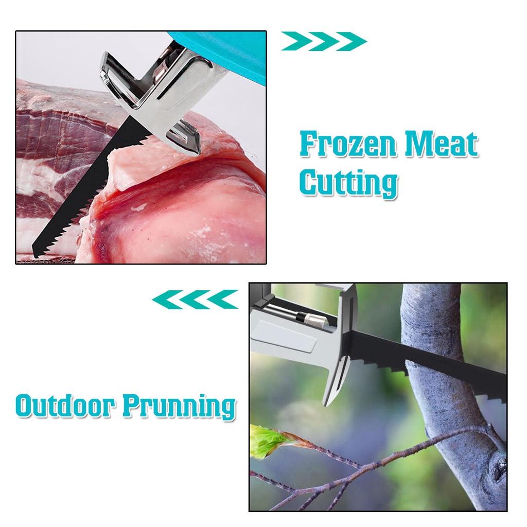 98VF Green Cordless Reciprocating Saw with 1/2pc Li-ion Battery 4 Blades Portable Rechargeable Metal Wood Cutting Tool