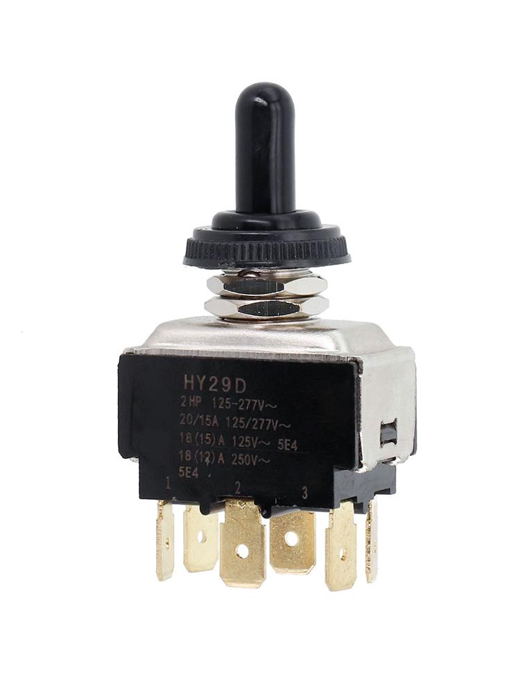 6-pin Switch Dustproof Toggle Switch High Voltage Rating 250V Reliable In Dusty Environments Dpdt Toggle Switch Color Black