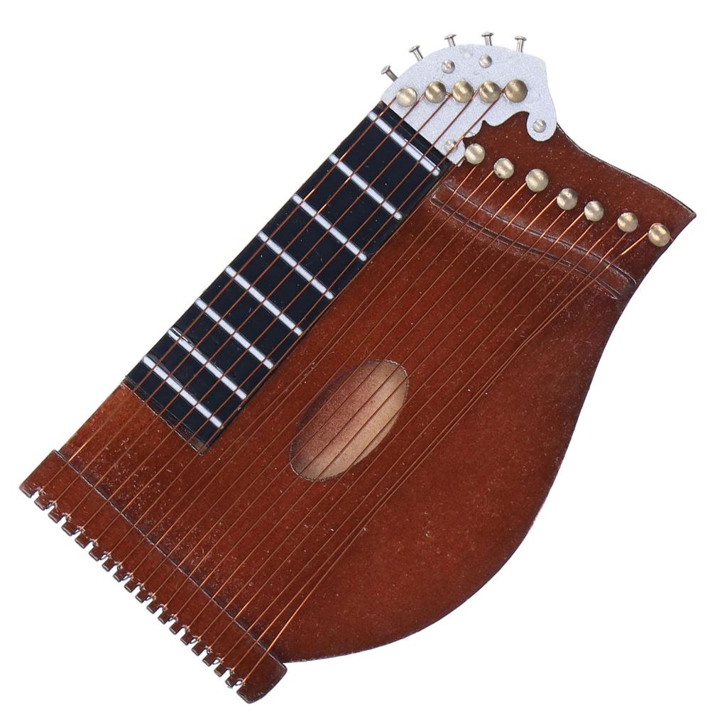 Guzheng Model Wooden Miniature Guzheng Musical Instrument Model Display for Home Decor