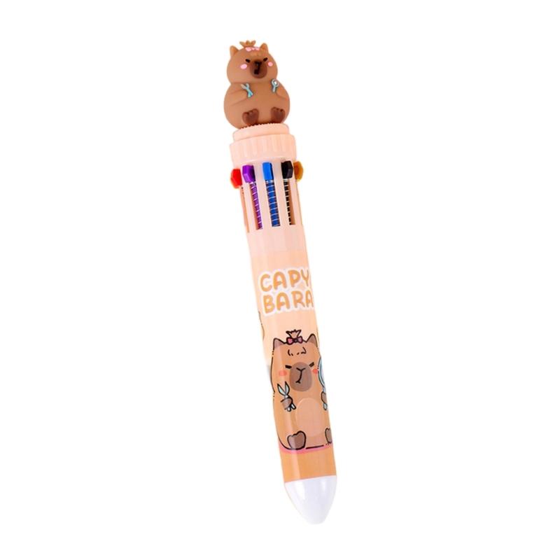 Multicolor Ballpoint Pen 10 Color-in-1 Ballpoint Pen 0.5MM for Writing Color Coding Journaling Office Writing Supply