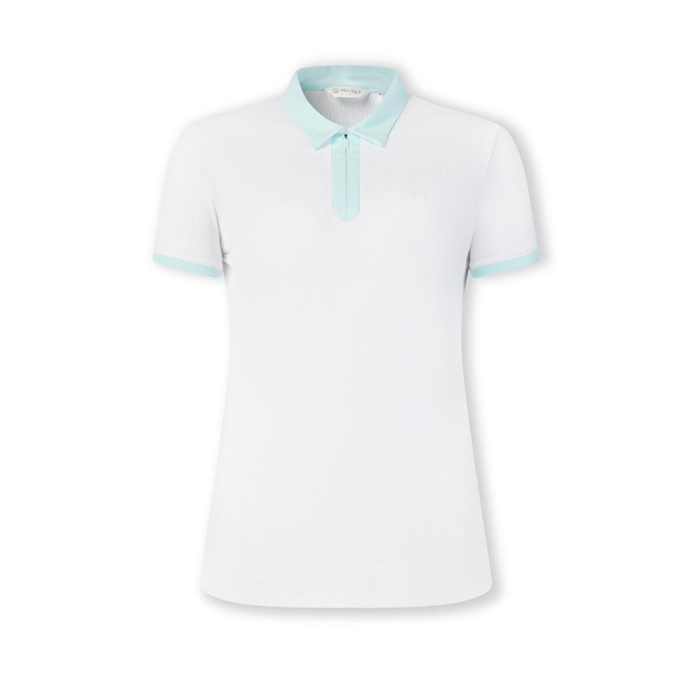 New FILA Golf Series Polo Shirt Women's Jade White A11W525144FWT