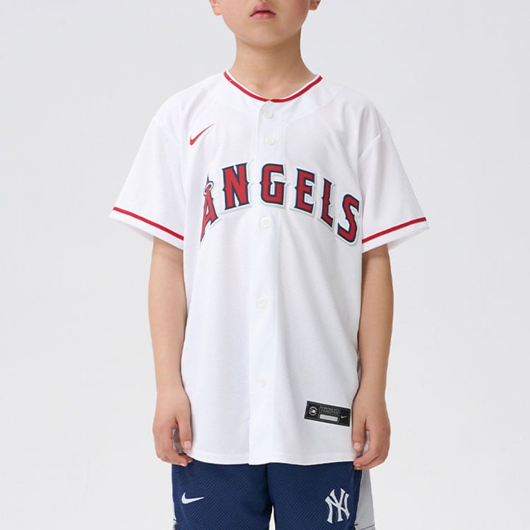 Nike X MLB KIDS Baseball Jacket Los Angeles Angels White Kids' HJ7859-100