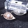 Spille da balia Foglia di Cristallo per Donne Spille Statement con Perle Grandi Accessori da Festa di Alta Qualità Gioielli Foglie Charm Moda Donna