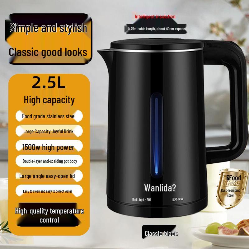 Wanlida Smart Electric Kettle - Keep Warm, Durable, Auto Power-Off, Large Capacity, Temperature Controlled Boiler.