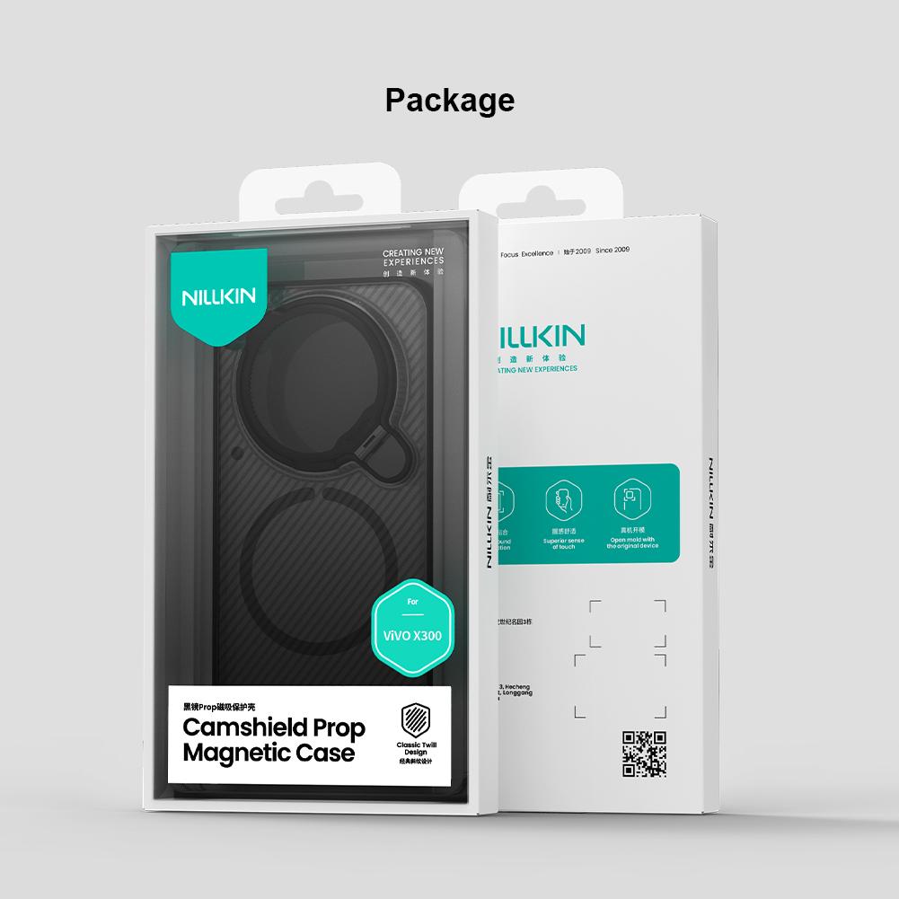 Für Vivo X300 Pro Handyhülle Nillkin CamShield Prop Magnetische Klare Version Harte PC+TPU Schale Stoßfeste Rückseite