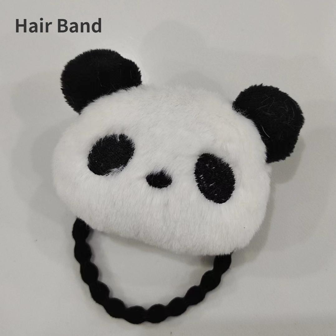 

Заколки для волос Kawaii Panda, большая мультяшная мягкая игрушка, заколки с когтями панды, резинки для волос, женские милые головные уборы