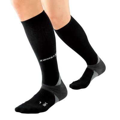 ZAMST Arch Lift Socks Compression for Running and Basketball Both Size 375402 HA-1 (Fits Feet), M, Black,