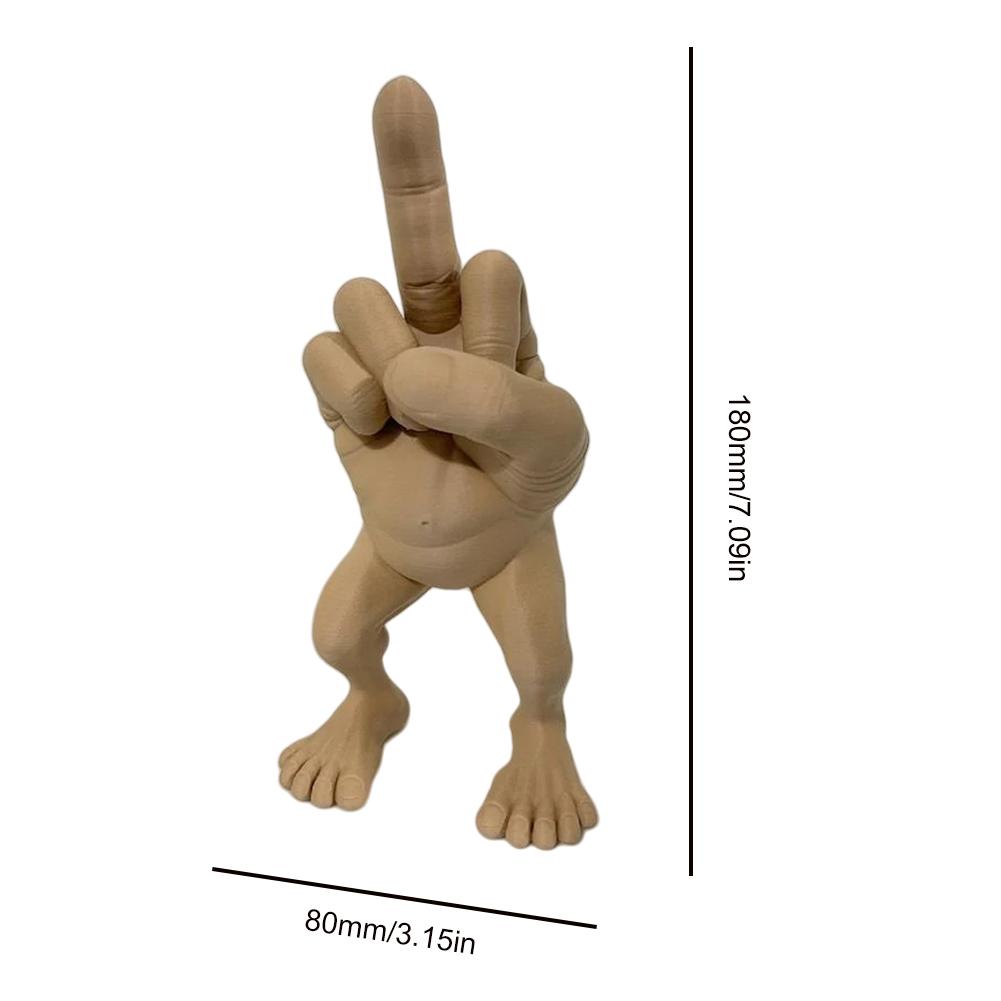 Middle Finger Figure With Legs Middle Finger Cute Duck Figurine Sculpture Middle Finger Home Desktop Ornament Garden Decoration