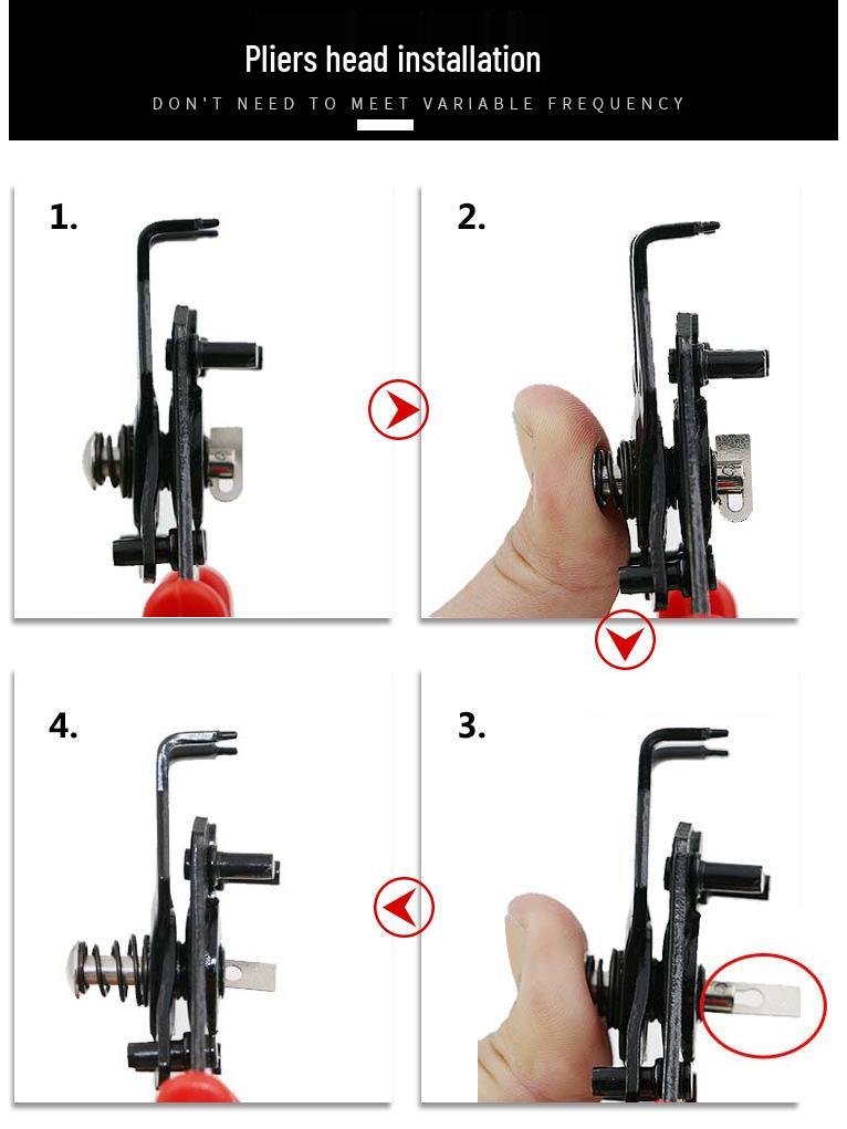 4-in-1 Sprengringzange: Außen-/Innen-Sprengringzange gerade & gebogen
