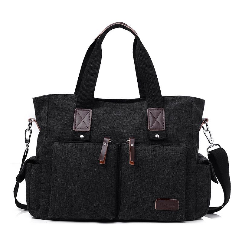 Men's Large Capacity Casual Canvas Crossbody Handbag