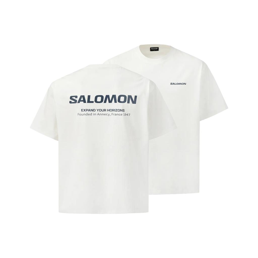 SALOMON T Shirts Men's White Crew Neck D00430