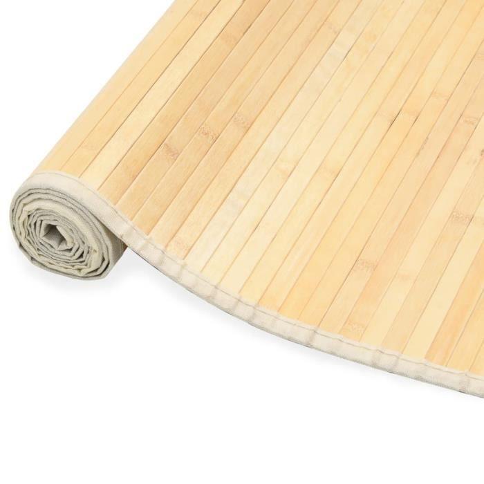 VidaXL Tapis en bambou 100 x 160 cm Naturel