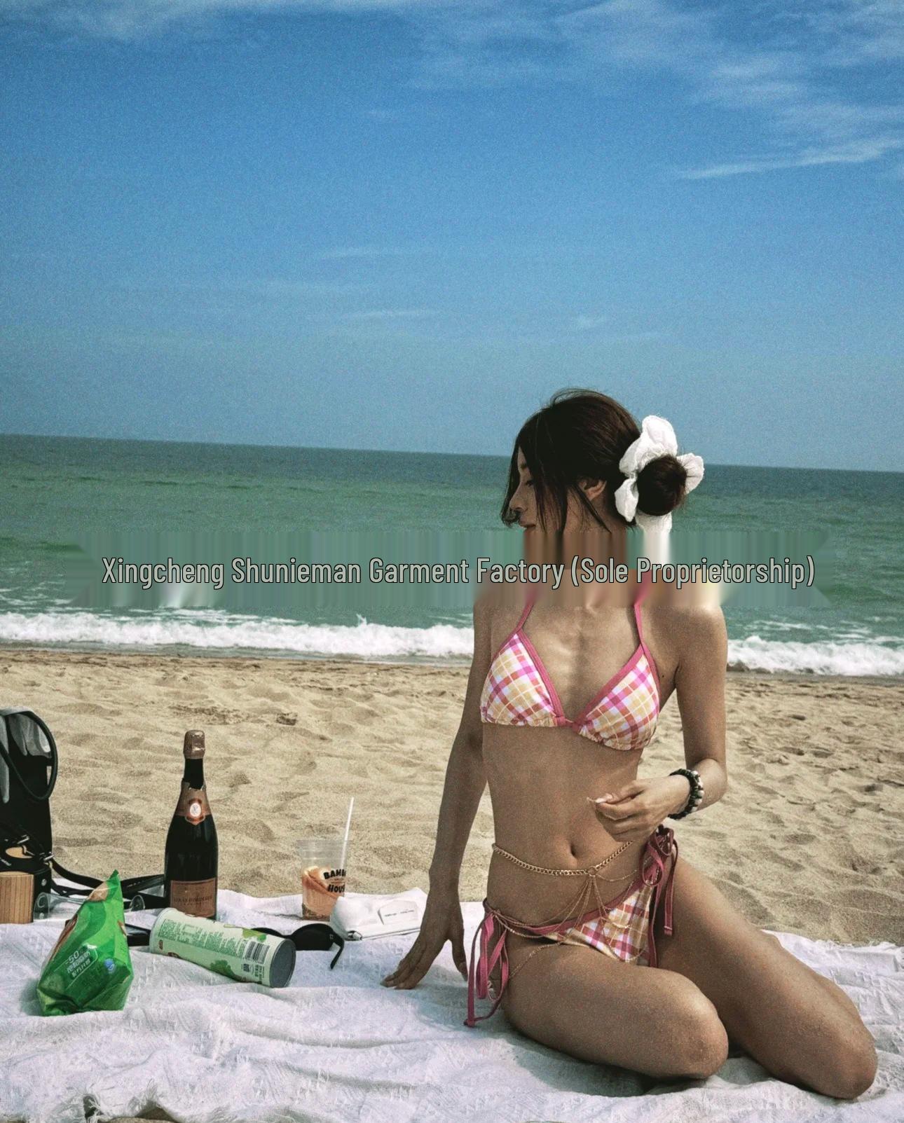 

Женский купальник бикини без спины класса люкс - Чистое желание в корейском стиле Extra Large розовый